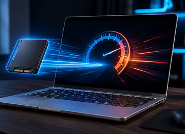 notebook com SSD para inicialização rápida e melhor desempenho diário