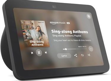 a smart speaker with a song and a song