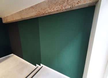 Akustinės audinio įtempimo sistemos DECOSONA su spaudiniu ir be spaudinio