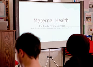 Maternal Health Presentation presented by medical students at a community partner site 