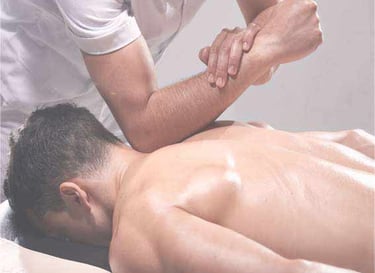person receiving a massage