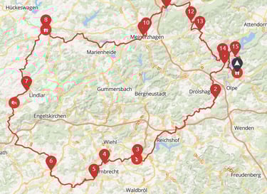 Motorradtour Bergisches Land Biggesee Motorradtour Siegerland Sauerland geführte Tourguide