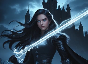 Caitlyn with her Sentient Sword, Ash