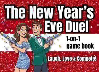 a couple of people holding guns and a banner that says the new year's