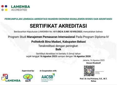 Akreditasi Manajemen Pemasaran Poltek BIMA