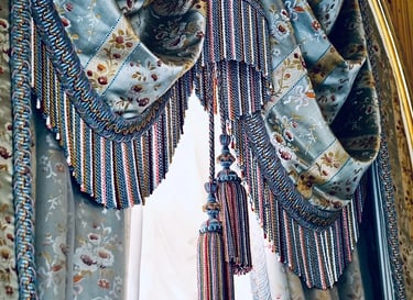 Blue luxury curtains