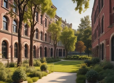 A lively classroom scene with students engaged in computer training, focused on their screens.