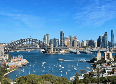 Skylines of Sydney CBD seen from North Sydney,