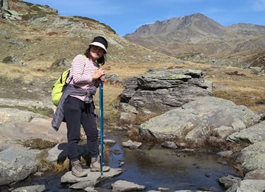 Mei en randonnée dans la vallée de la Clarée