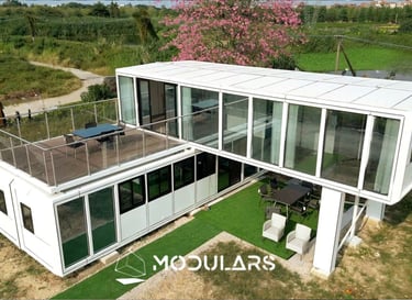 Vivienda modular casa modular prefabricada dos pisos personalizable Modulo prefab Modulars España VE