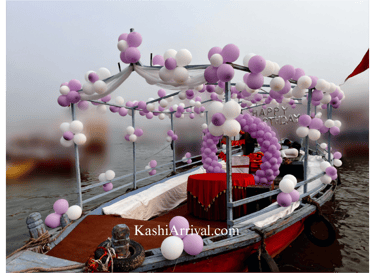 Standard Decorated Canopy (Light) Motor Boat for Elegant Celebration