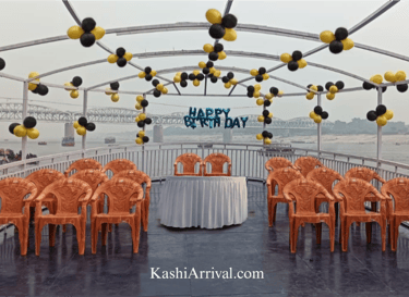 Basic Decorated Bajra Boat for Simple Celebration