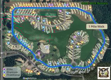 One-Mile Fitness Loop: Jog or stroll through scenic surroundings.. Bring your dogs, too