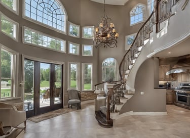 brown and white 2-storey house