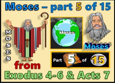 Moses part 5 of 15 - from Exodus 4 to 6 & Acts 7  - re-told by Debbie Dunn
