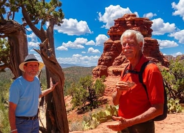 While hiking at Sedona's Boynton Canyon, Robert Sechrengost gifted us both with heart-shaped rocks