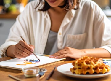 Waffle and Painting