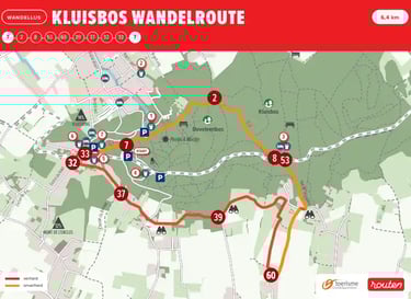 Kluisbos route kort