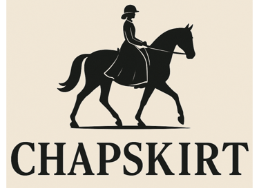 a woman riding a horse in a field chapskirt by equimovex