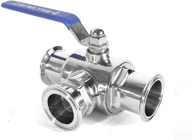 SS TC FITTINGS - SS THREE WAY BALL VALVE