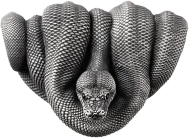Big Large Snake Gothic Necklace for Men