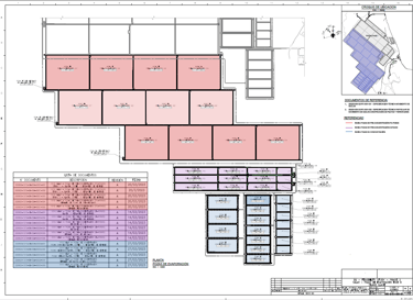 Evaporation ponds layout for lithium processing, showing sectorized stages by color and overall site arrangement