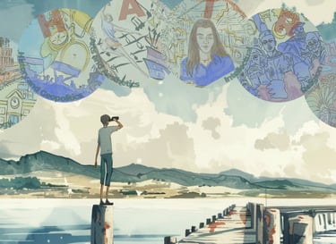 SWB Global Academy  Nurturing Curious Minds  Individualized Learning | Makers' Mind Illustration | SHAIRE Graphic