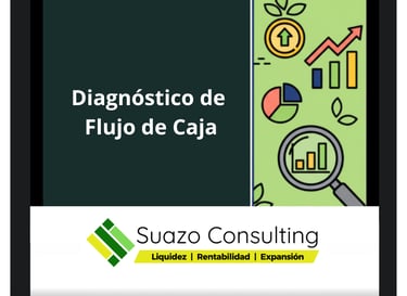 Presentación del diagnóstico de flujo de caja en juntas, mostrando el proceso de optimización.