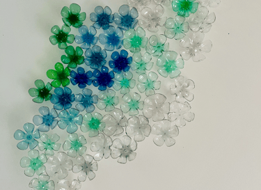 décoration fleurs en plastique recyclé olso creations