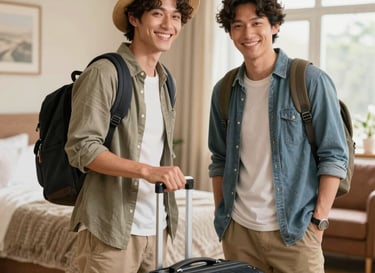 man standing near white wall