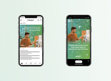 two iphones with a man on the screen