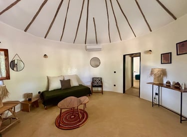 Suite junior du boutique hôtel Maison Fimela situé dans le Sine Saloum