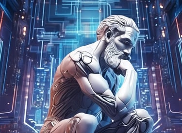 a statue of a man sitting on a bench