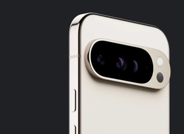 Google Pixel 9 Pro XL a close up of a camera lens on a smartphone