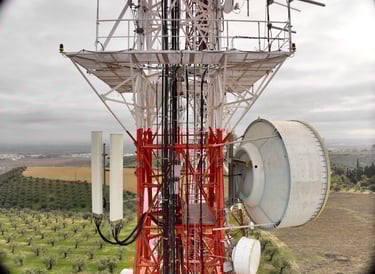 inspección técnica de antena