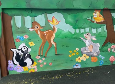 Decor perete exterior animația Bambi.
