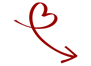 flèche avec un coeur