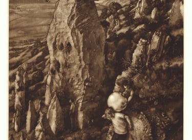 View of rocks near Mona Utah with Moroni in foreground