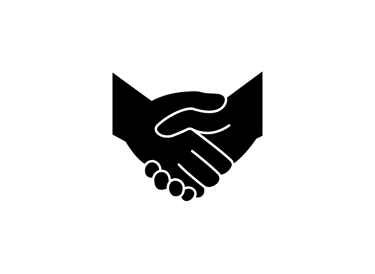 desenho de duas mãos se comprimentando