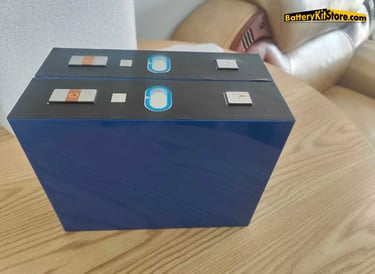 detail of prismatic LiFePO4 battery cells