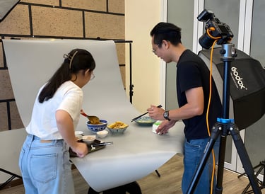 现场食物拍摄，专业摄影师团队