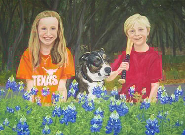 child children portrait art artist painting commission hire artist diane jorstad