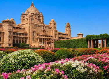 Umaid Bhawan Palace in Blue City in Rajasthan, Jodhpur- India