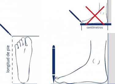 diagrama medicion tallas pie