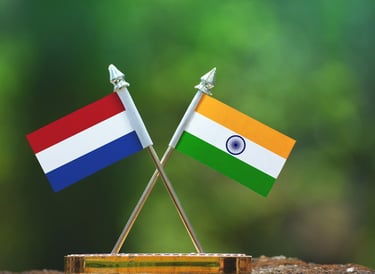 India and Netherlands Flag