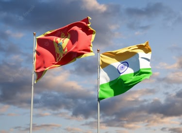 India Montenegro Flags