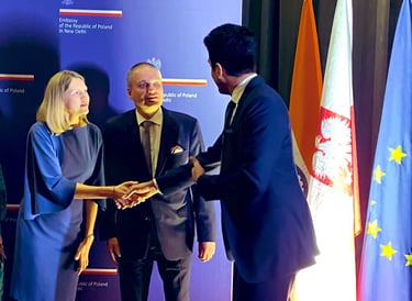 President of Chamber India Mr. Abhinav Balyan with the Ambassador of Poland