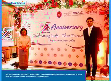 President of Chamber India at the 75th Year of India-Thailand Diplomatic Relationship
