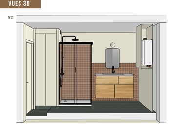 vue 3D salle de bain rénovée