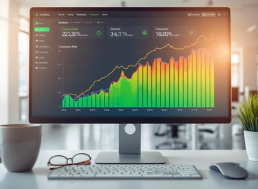 Conversion rate optimization results showing revenue growth